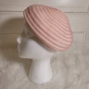 Vtg MCM Pink Jane Morgan New York Pillbox Hat